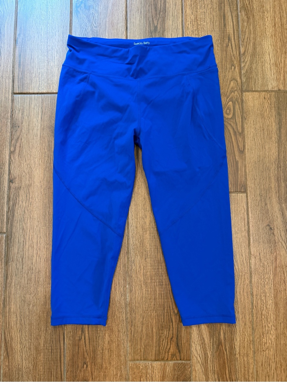 Sweaty Betty Women's Blue High Rise Cropped Leggings Stretch Size 12
